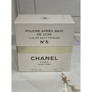 Vintage Chanel No 5 Luxury Bath Powder Scented Perfumed Talc 3 oz/85g Sealed Box